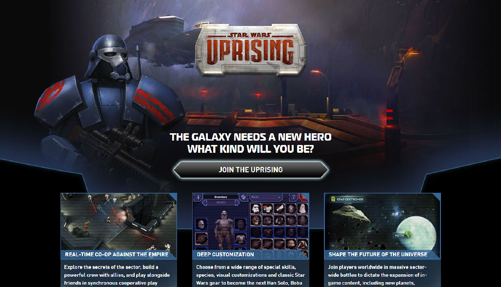 Star Wars Uprising Pre-Reg Website