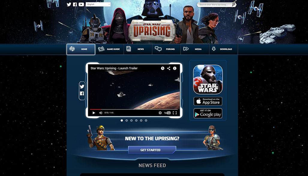 Star Wars Uprising Launch Website