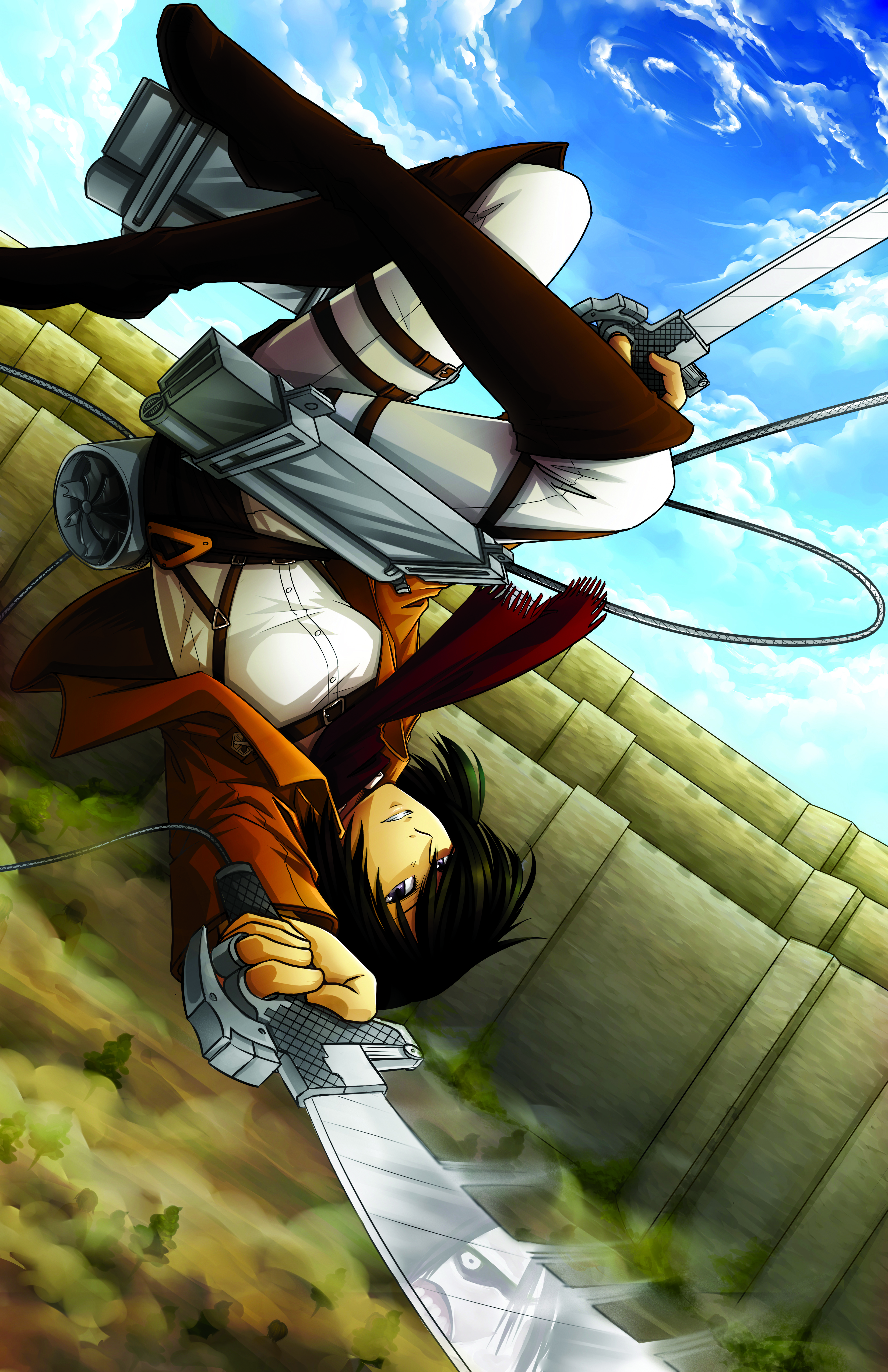 Attack on Titan Action Illustration